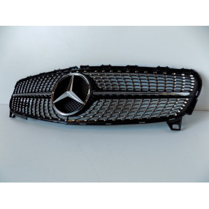 Mercedes W176 Maska/Gril Diamond Black- 4042
