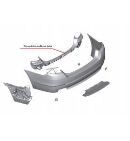 BMW 4 F32 F33 F36 Kĺzavý zadný nárazník - 2768