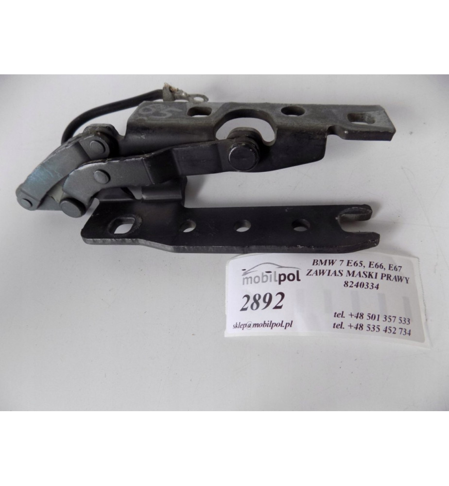 BMW 7 E65 E66 Záves kapoty Pravý - 2892