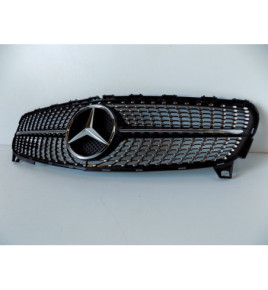 Mercedes W176 Maska/Gril Diamond Black- 4042