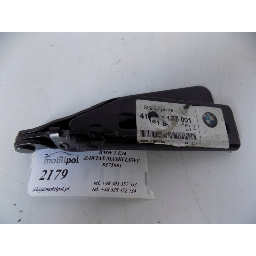 BMW 3 E36 Závěs kapoty Ľavý - 2179